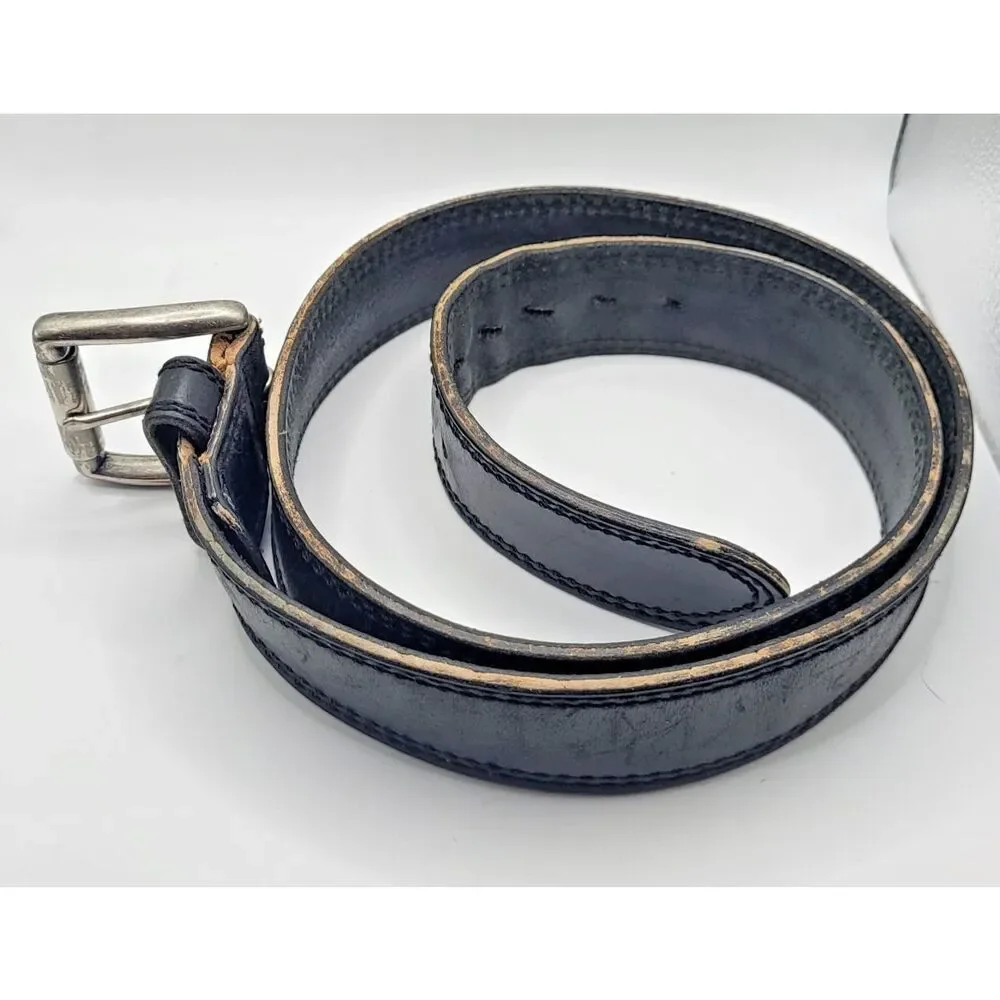 Eddie Bauer Black Leather Belt 37in to 42 in Men's